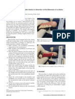 Use of a patient’s old complete denture to determine vertical dimension of occlusion