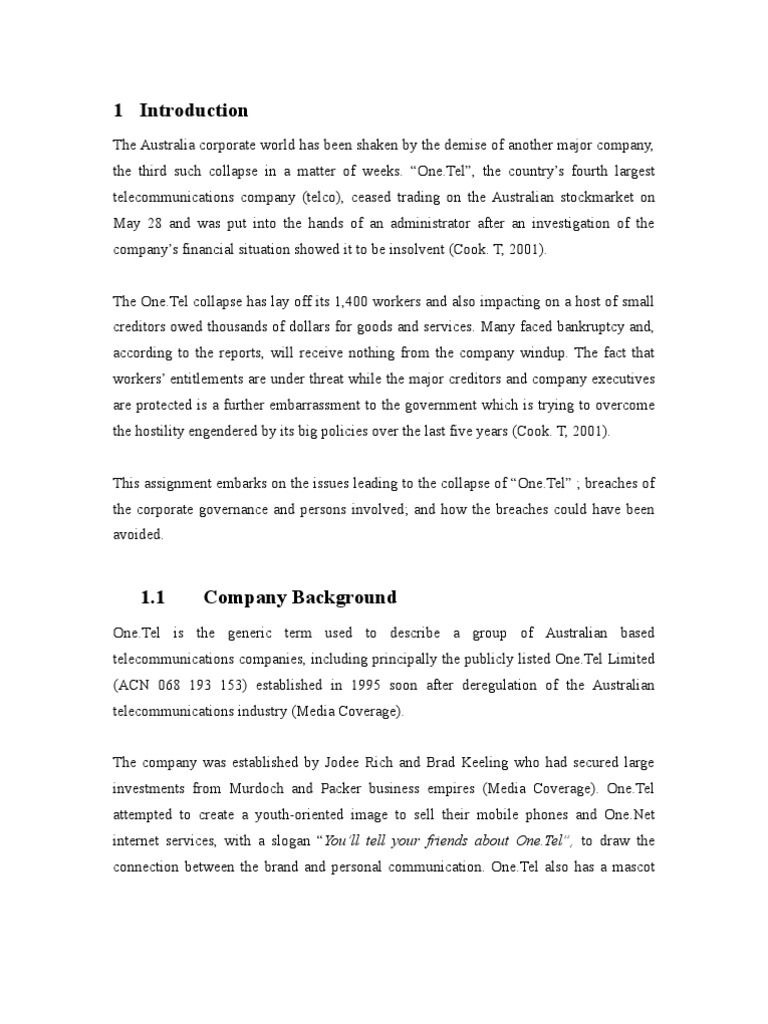 case study of corporate governance