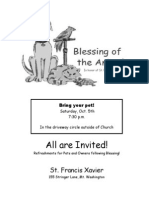 Blessing of The Animals Flyer