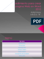 Procedimiento para Crear Una Pagina Web en Word