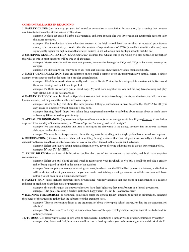 Fallacies examples image