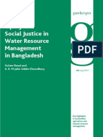 Equity Social Justice and Water Resource MGT
