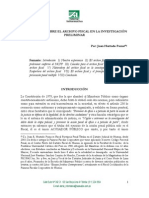 JUAN HURTADO POMA. Reflexiones Sobre El Archivo Fiscal en La Investigación Preliminar PDF