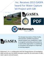 McKenney's, Inc. Receives 2013 GASFA Innovation Award For Water Capture and Well Project With GBI
