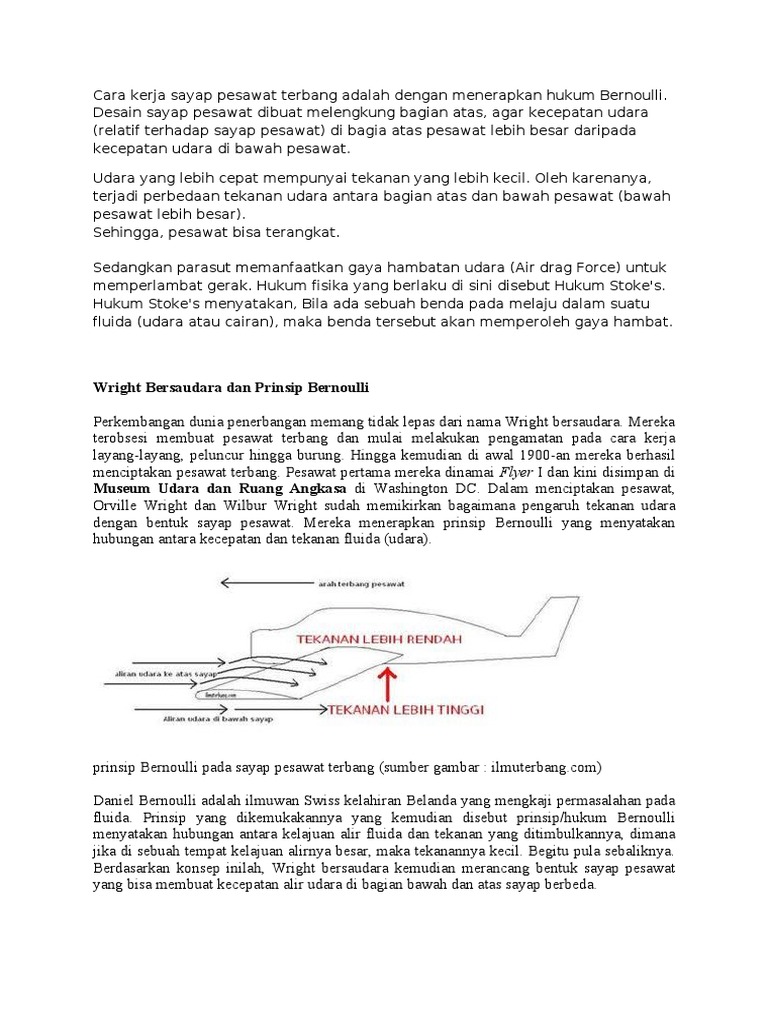 Cara Kerja Sayap Pesawat Terbang