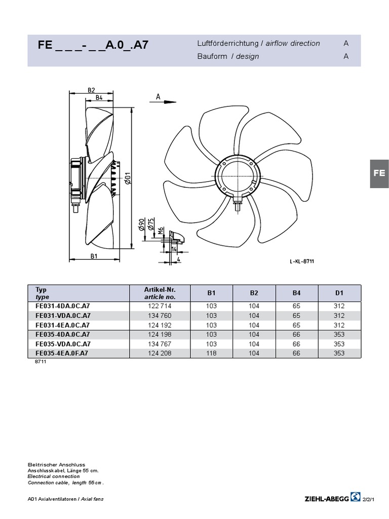 Axial Fans Electrical Connection Guide | PDF | Electromechanical ...