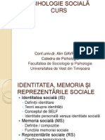 Psihologie Sociala Gavreliuc 13 Identitatea Memoria Si Reprezentarile Sociale