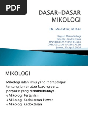 Mikologi Kedokteran Pdf Ilmusosial Id