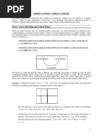 Applicatios of Derivatives