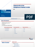 Opportunity in The Headphones Market in India - Feedback OTS - 2013