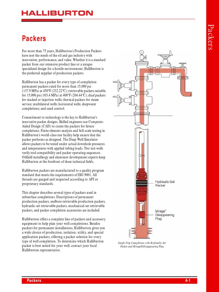 HALCO Dual Packer Halliburton Pressure