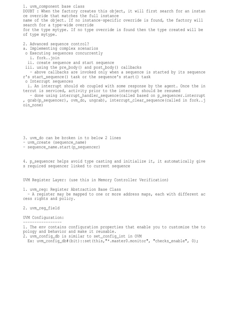 UVM Notes | PDF
