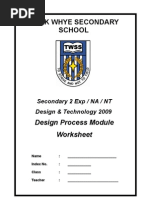 Sec 2 Design Process Module WKSHT 2009 (Sem2)