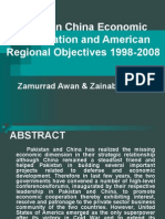 Pakistan China Economic Cooperation and American Regional Objectives(1998-2008