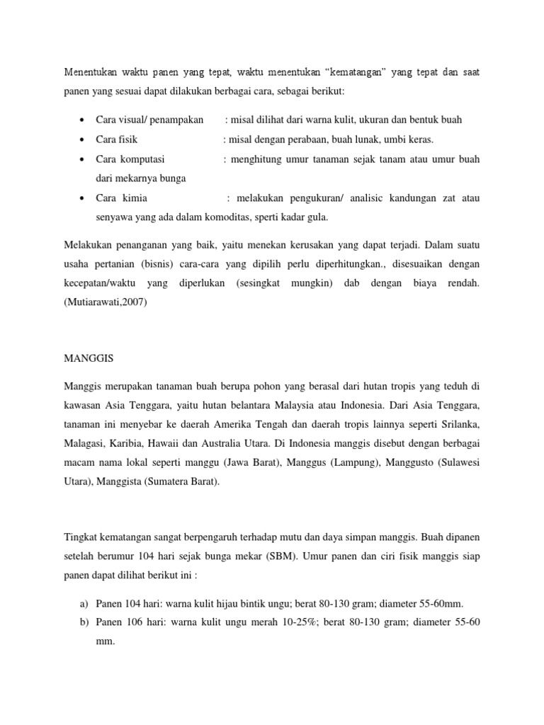 Kriteria Panen Pdf