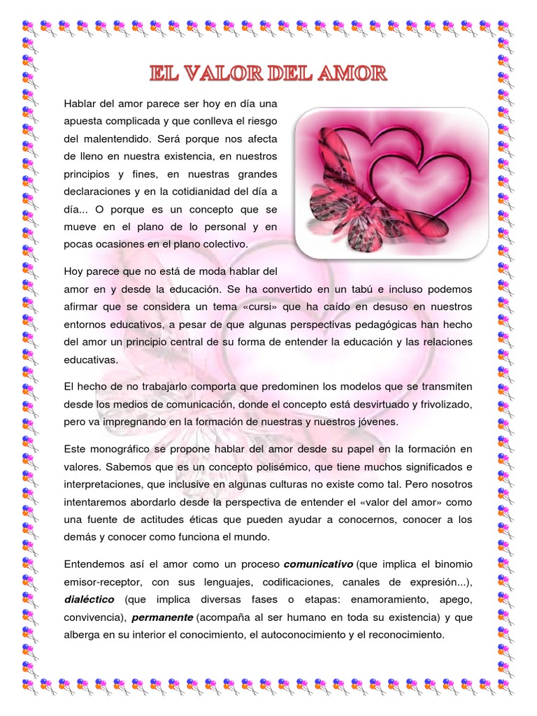 El Valor Del Amor | PDF | Amor | Consecuencia Lógica, image size:768x1024