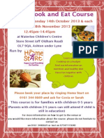 Free Cook and Eat Course: Starting On Monday 14th October 2013 & Each Monday Until 18th November 2013 12.45pm-14.45pm