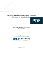 The Effects of the Patient Protection and Affordable Care Act on the Franchise Industry