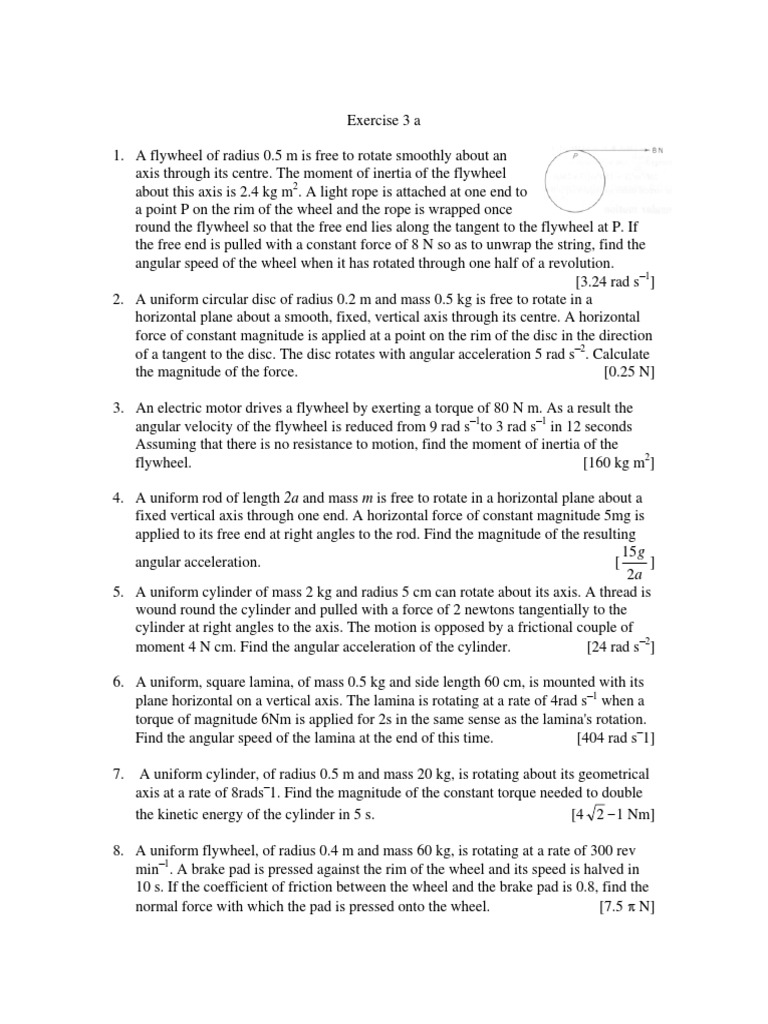 1 Rotational Dynamics Pdf Print Pdf Rotation Around A Fixed Axis