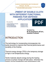 Development of Double Cloth With Different Functional Finishes For Defense Applications