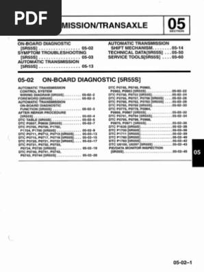 Transmission Repair Manuals 5r55s 5r55w N Instructions For
