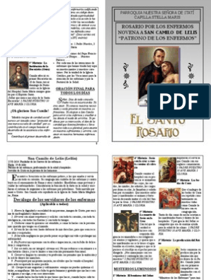 Rosario para Enfermos - SN Camilo de Lelis PDF | PDF | María, madre de  Jesús | orador del Señor