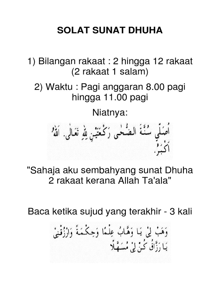 Solat Sunat Dhuha Pdf