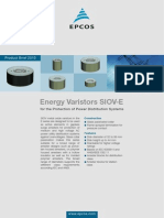 EPCOS Energy Varistors Protection Power DistribSystems