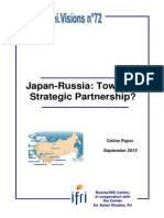 Japan-Russia: Toward A Strategic Partnership?