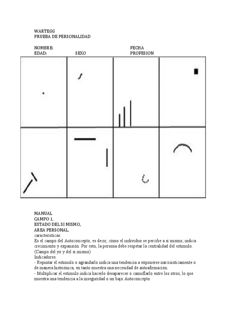 Manual de Interpretacion Wartegg | PDF | Las emociones | Depresión