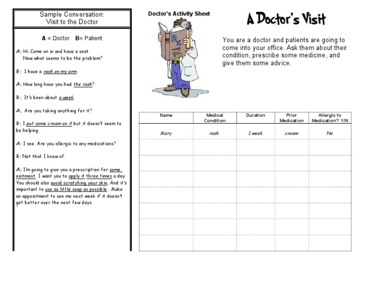 Doctor Activity | PDF | Self-Improvement | Wellness