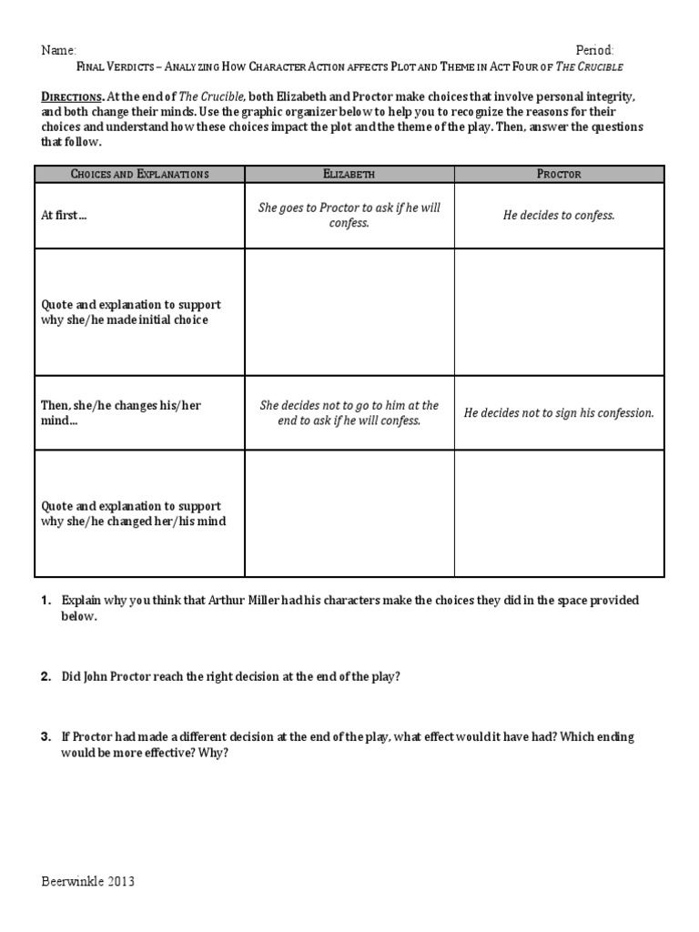 33 Why I Wrote The Crucible Worksheet Answers Worksheet Resource Plans