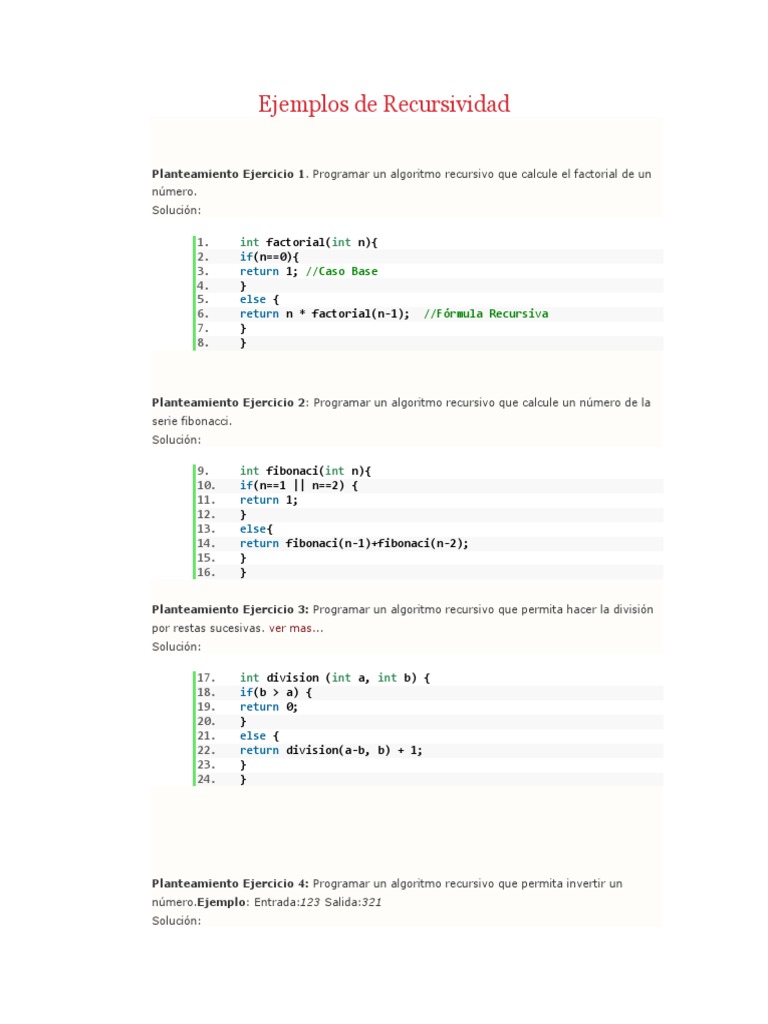 Algoritmos Recursivos en C++ | PDF | Multiplicación | Recursividad
