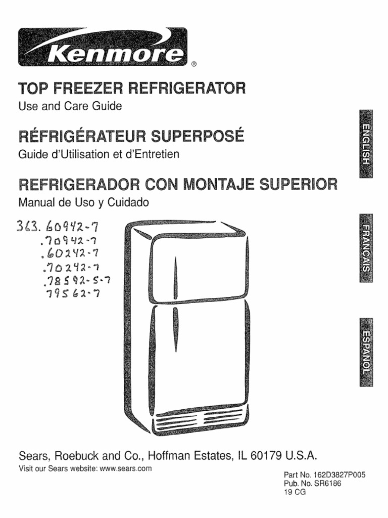 Kenmore French Door Refrigerator Manual