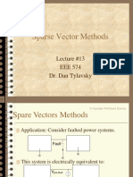 Sparse Vector Methods: Lecture #13 EEE 574 Dr. Dan Tylavsky