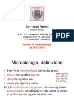 Batteriologia - Introduzione e Breve Storia Della Microbiol.