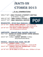 What's On in October 2013