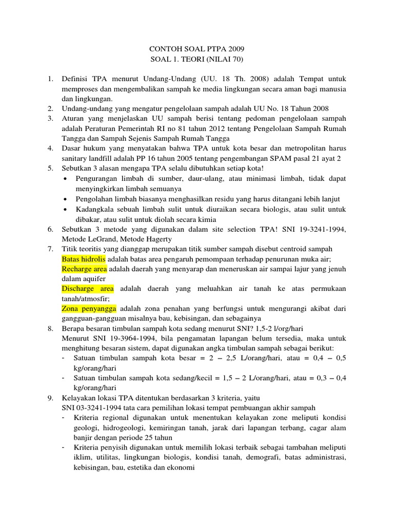 Contoh Soal TPA 2009 dan Perancangannya | PDF