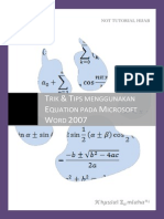 Trik & Tips Menggunakan Equation Pada Microsoft Word 2007