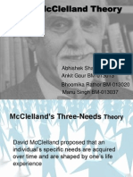 mcclelland's three need theory