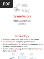 Transducers: PHYS3360/AEP3630