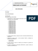 Informe de Actividades Diarias 08-09-2013