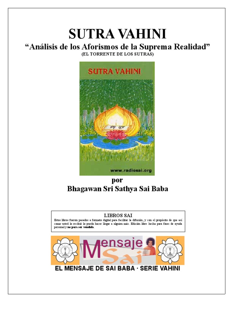 Sutra Vahini (Español) PDF Verdad Conocimiento