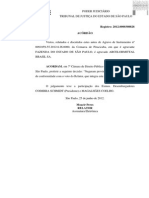 Acórdão AgI 00910595520128260000 Negado Provimento p.12.07.12