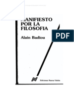 BADIOU, Alain - Manifiesto Por La Filosofia