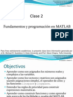 Clase 2 Fundamentos MATLAB y Programación