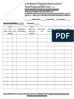 Community Service Validation Form Updated 9-5-2013