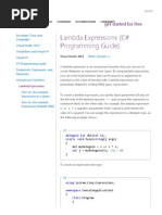 Lambda Expressions (C# Programming Guide)