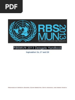 MUN Delegate Handbook 2013