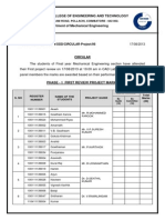 P. A. College of Engineering and Technology: PACET/MECH/2013-2014/ODD/CIRCULAR-Project/06